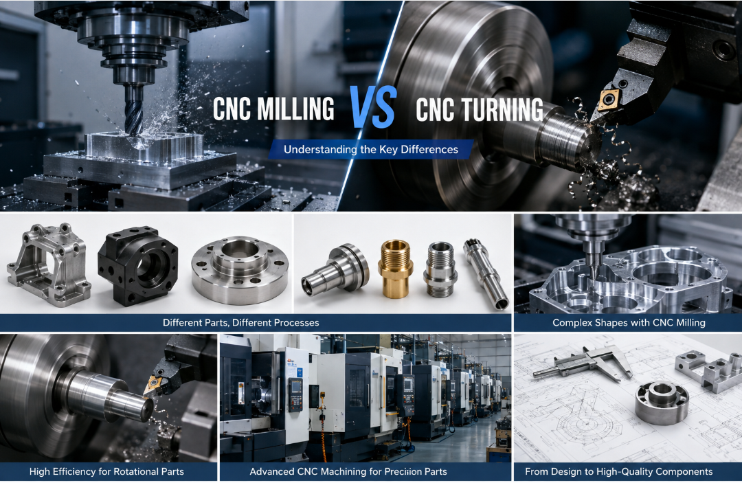 CNC मिलिङ र CNC टर्निङ बीच के भिन्नताहरू छन्?